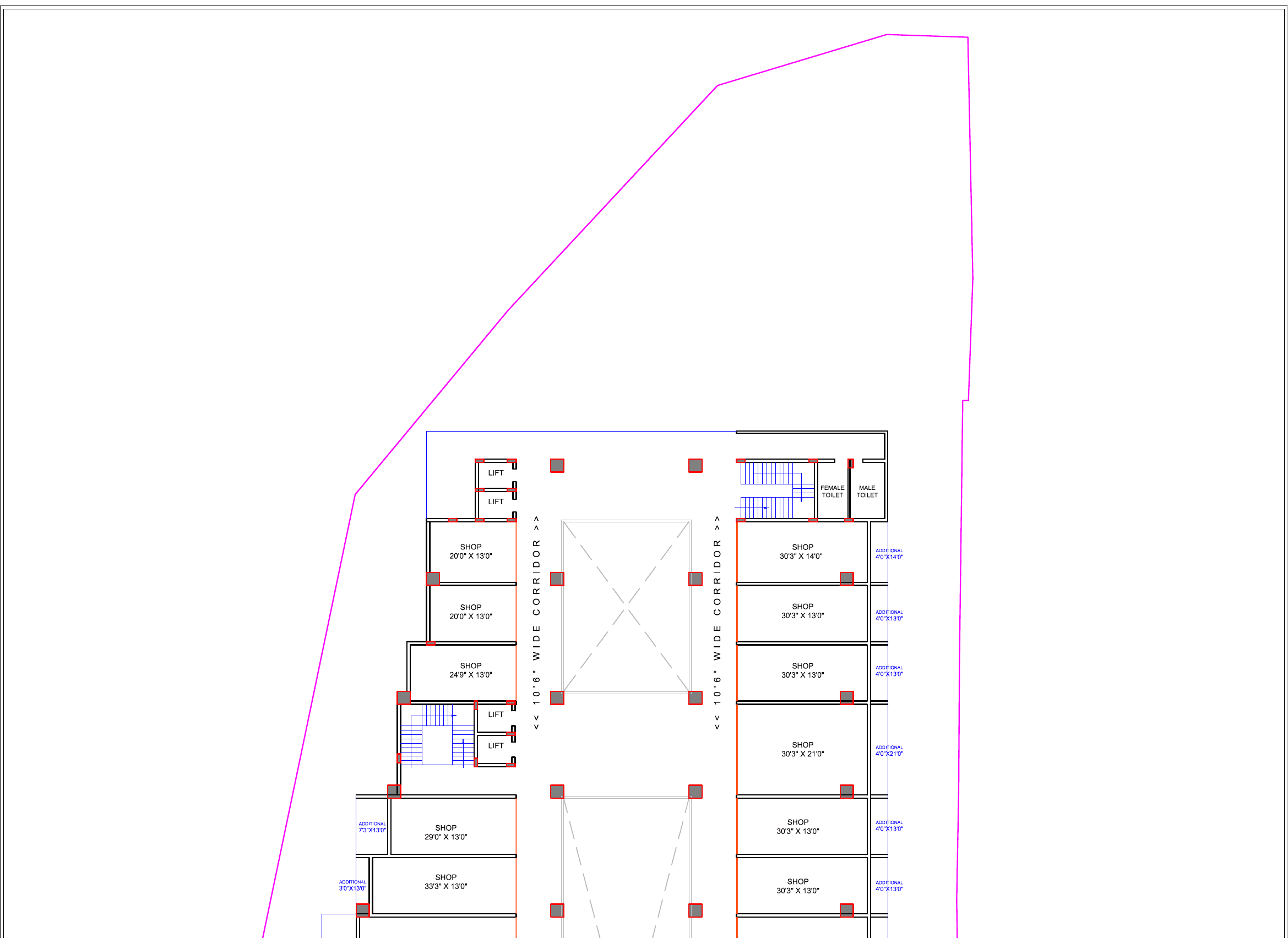 Architectural first floor plan