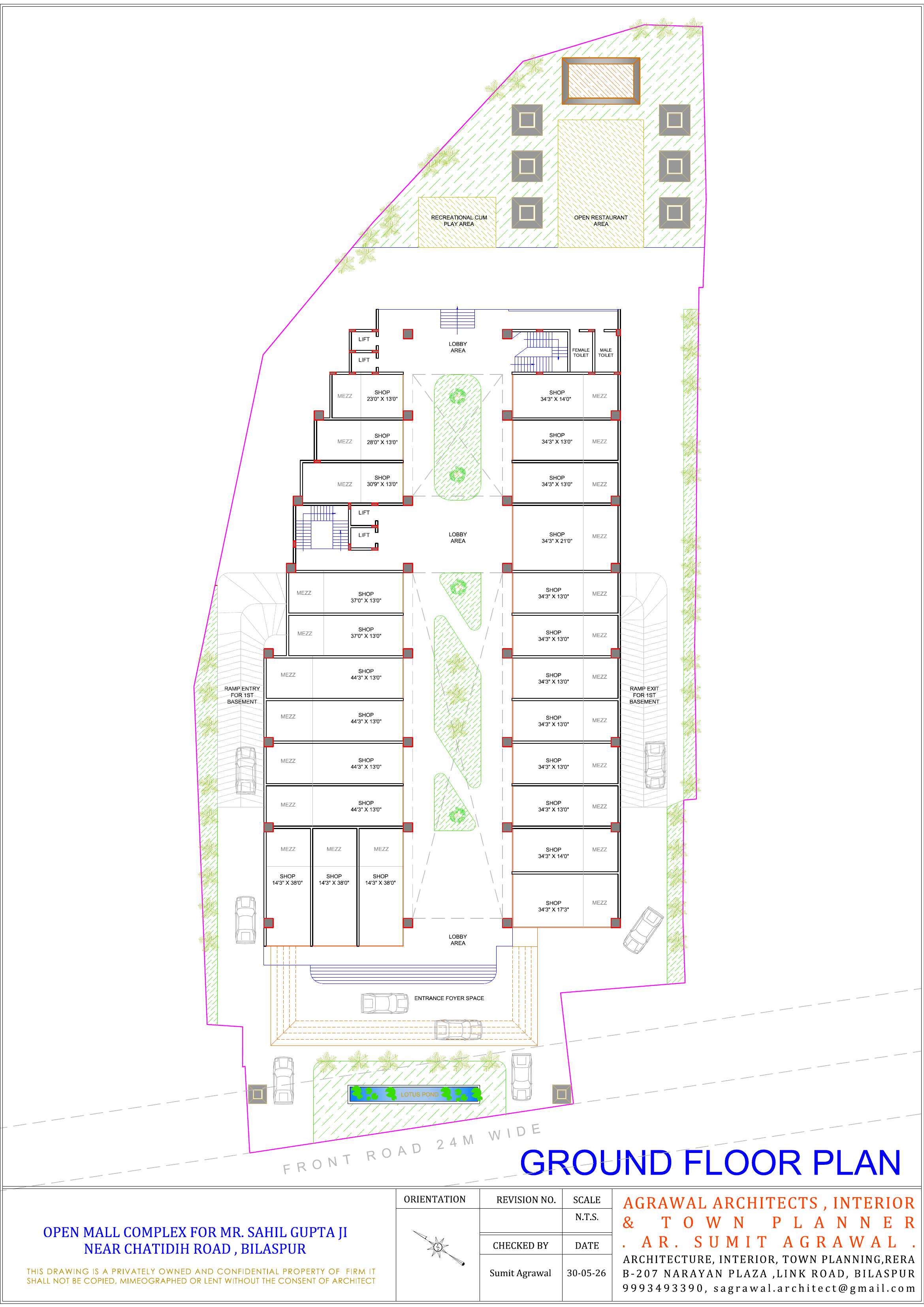Architectural ground floor plan
